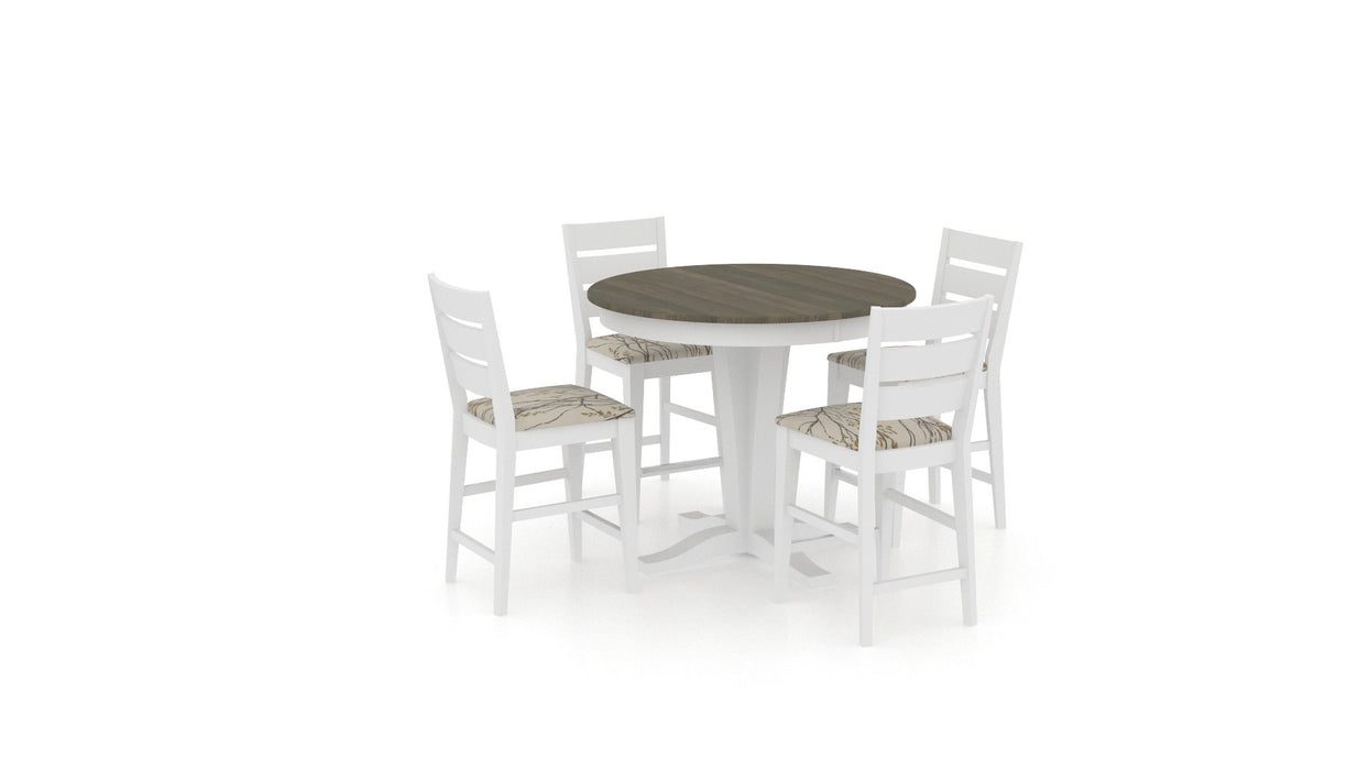 Gourmet 42 inch round counter height 5pc dining  set