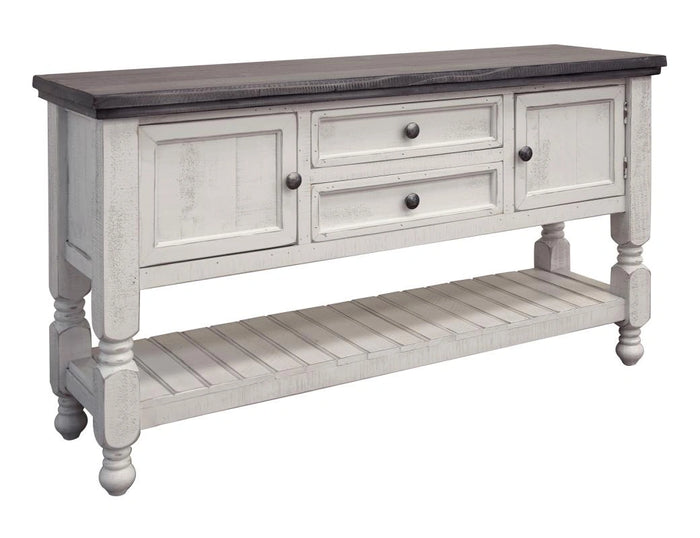 Stone 2 Drawer, 2 Doors, Shelf Sofa Table