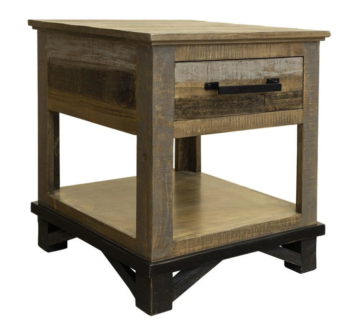 Loft Brown End Table 1 Drawer