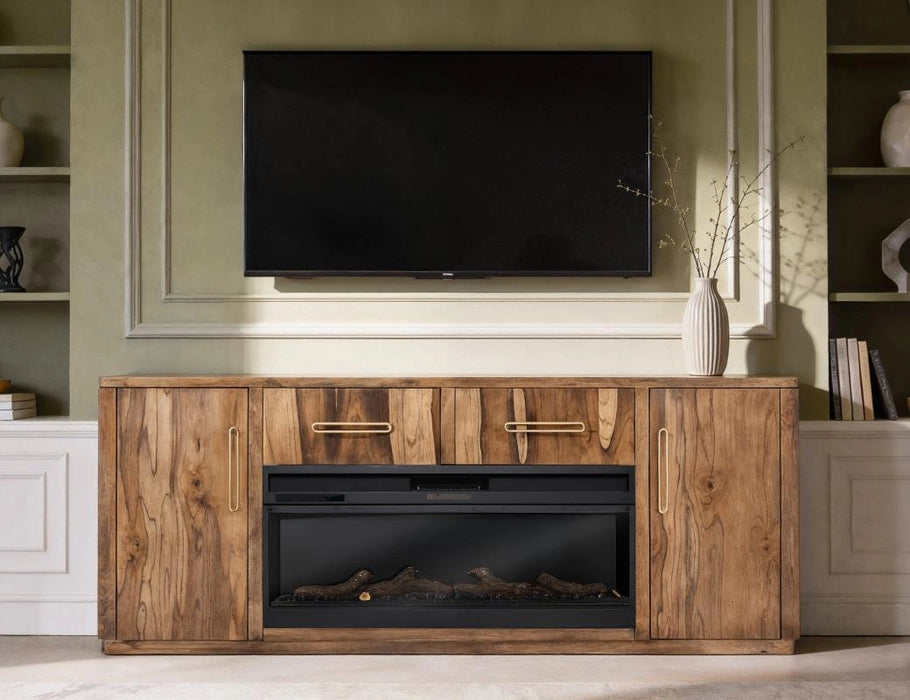 Balam Wall Unit, TV Stand 80" with Electric Fireplace insert