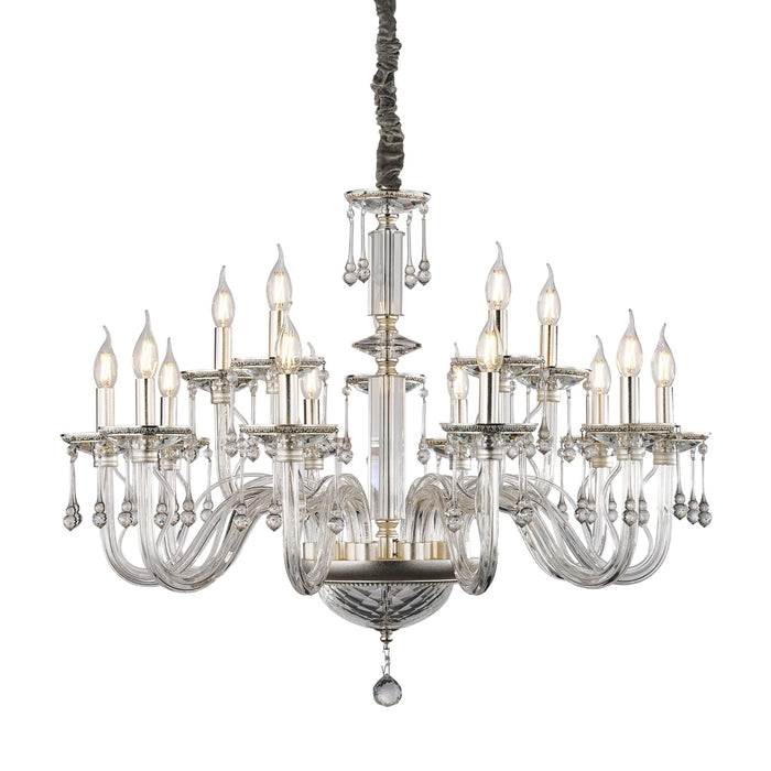 Asteria 15 Light Chandelier Sliver