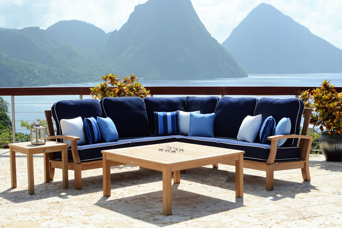 Monterey outdoor  3pc teak sectional - Hampton Home Dinette (NY)