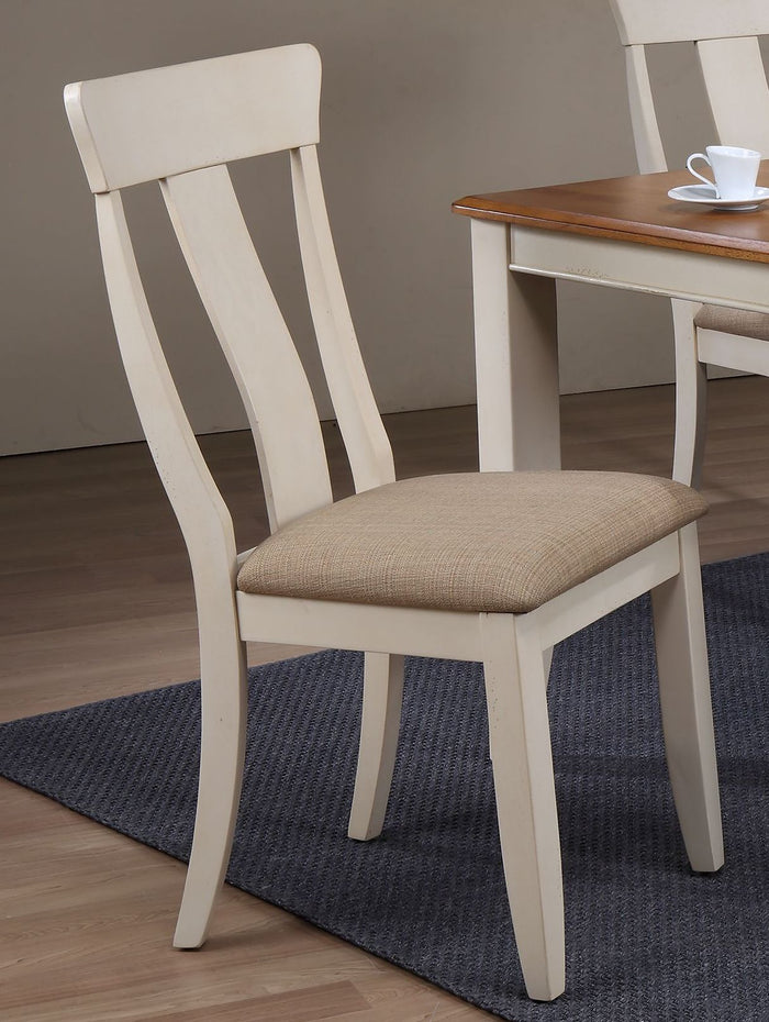Iconic Furniture Panel Back Dining Chair Upholstered seat/Biscotti - Hampton Home Dinette (NY)