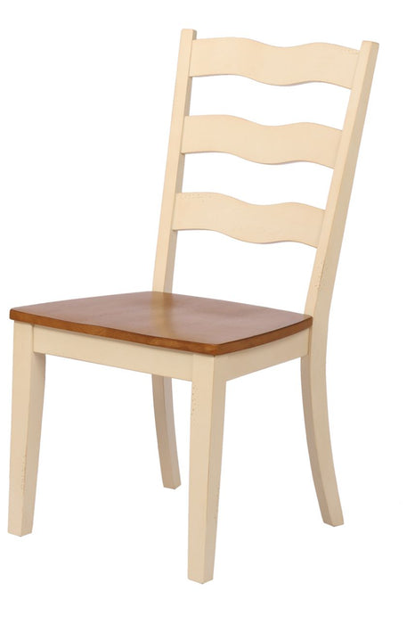 Iconic Furniture Company Transitional Ladder Back Caramel Biscotti Dining Chair