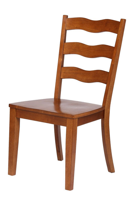 Iconic Furniture Company Transitional Ladder Back Caramel Biscotti Dining Chair