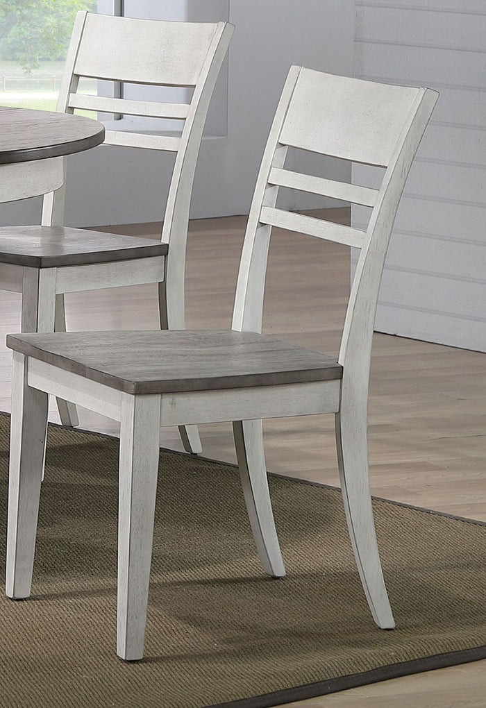 Iconic Furniture Company Transitional  Back Side Chair Ash & Stormy White - Hampton Home Dinette (NY)