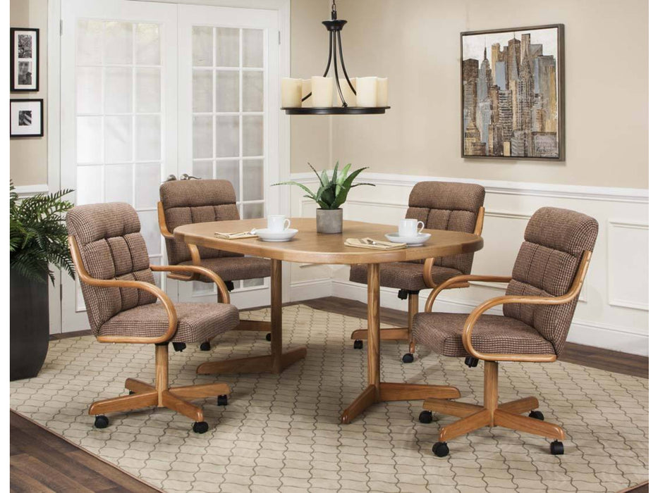 Atwood 5pc Swivel Caster Dining Room Set