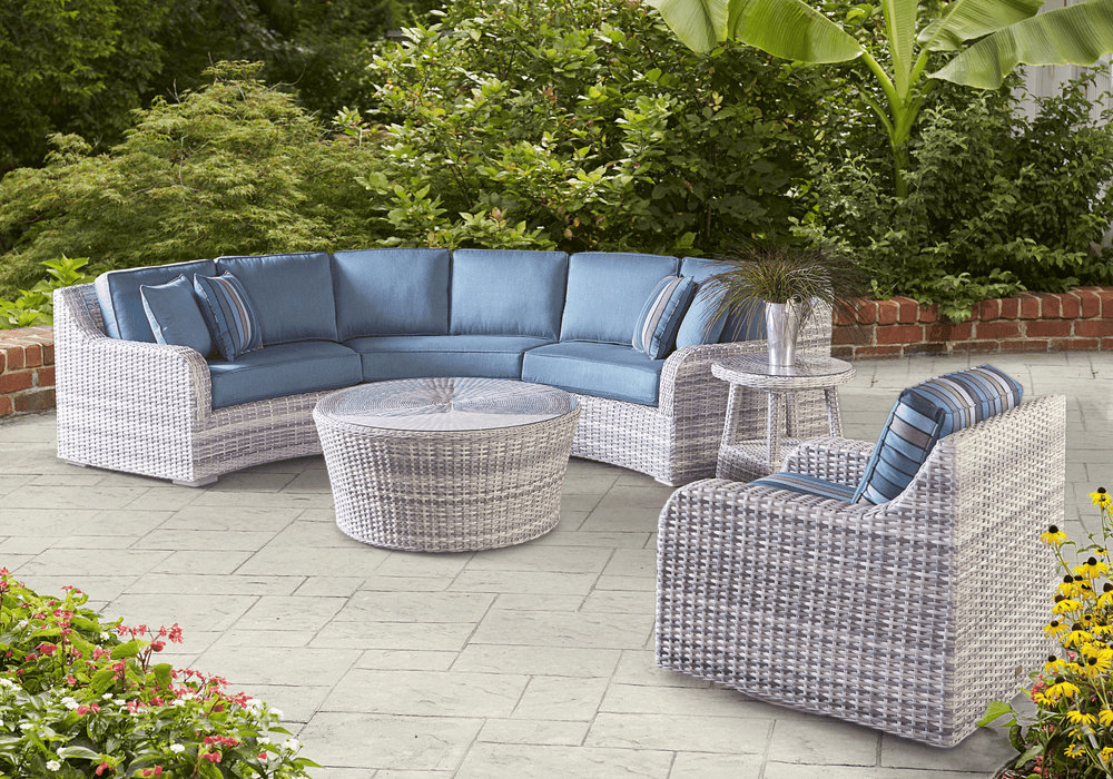 South beach 3pc outdoor wicker sectional